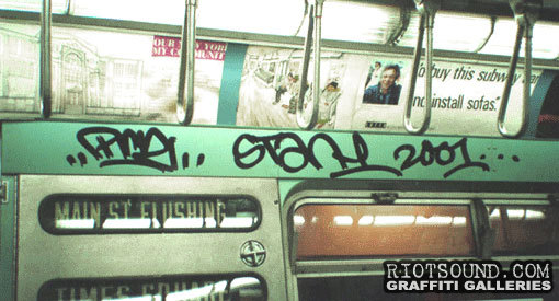 Subway Inside Graffiti Tags