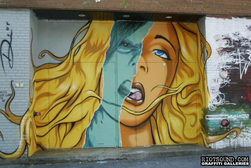 graffiti woman charatecter