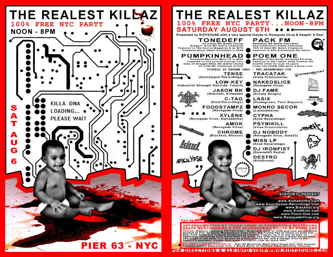 TheRealestKillasAugust2005 Flyer