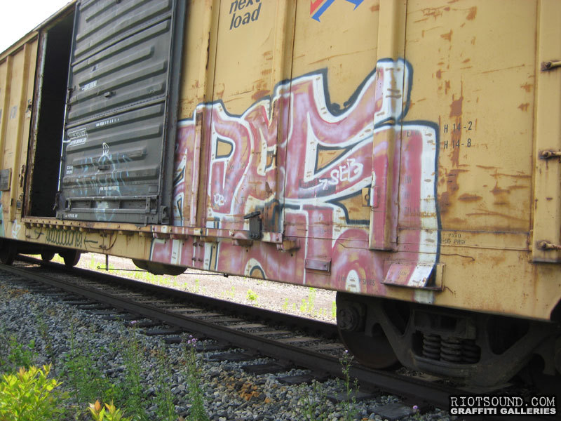Graffiti Art On Freight Car