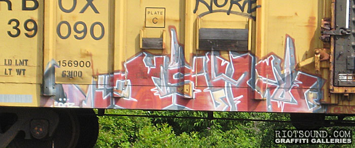 Graffiti On Freight Car